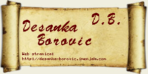 Desanka Borović vizit kartica